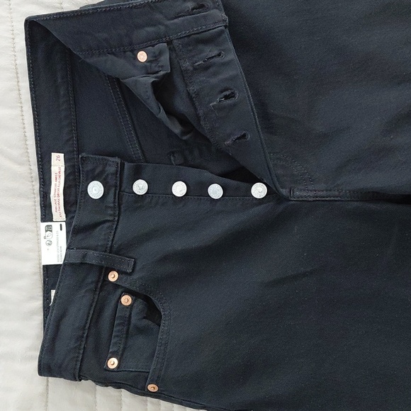 Levi's Ribcage Straight Black Sproud Sz 26 Nwt - Picture 12 of 16